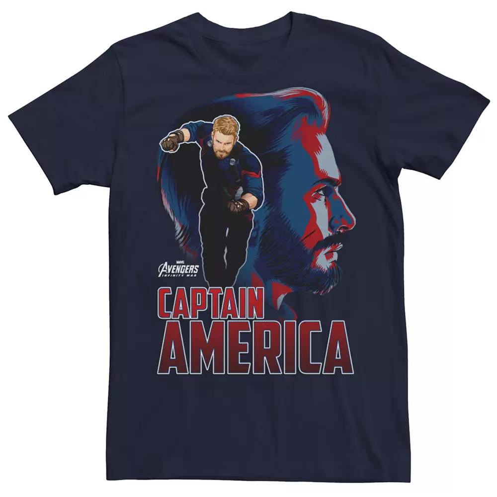 Men's Marvel Avengers Infinity War Captain America Silhouette Graphic Tee,  Product Image