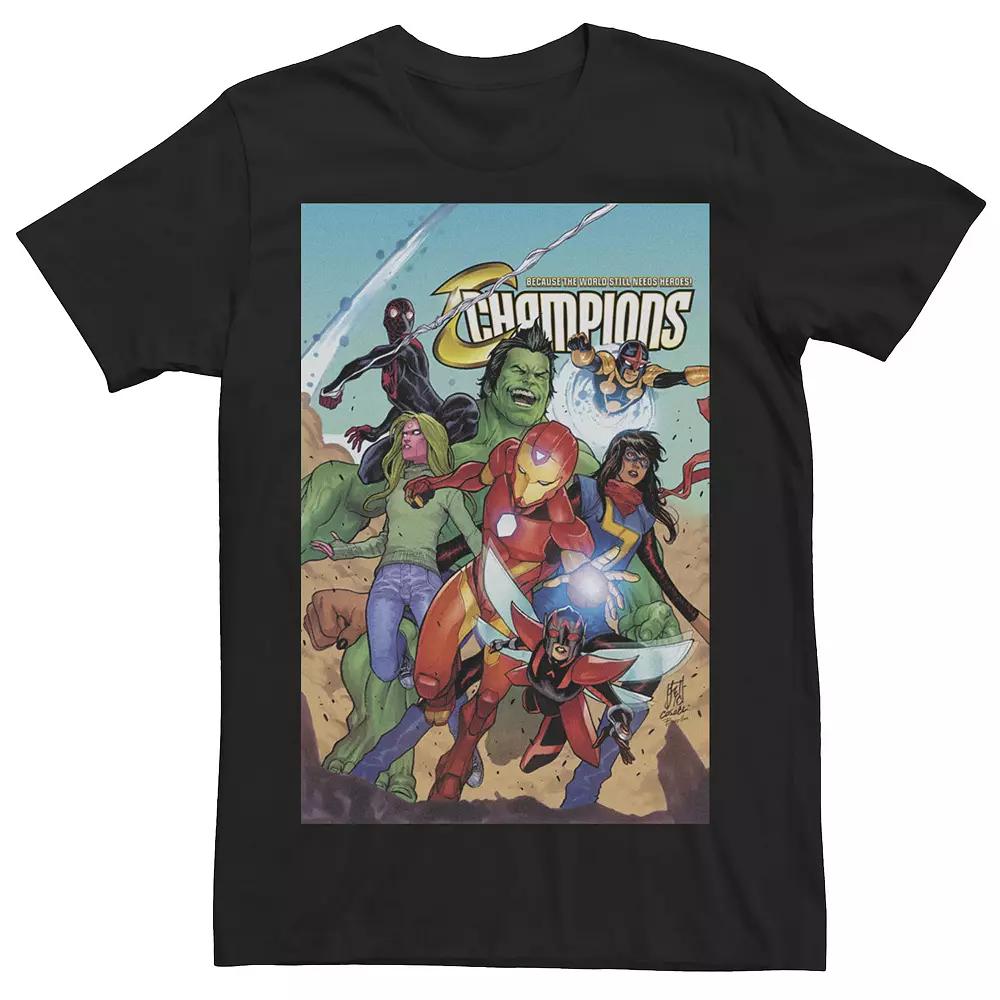 Men's Marvel Champions Comic Cover Tee,  Product Image
