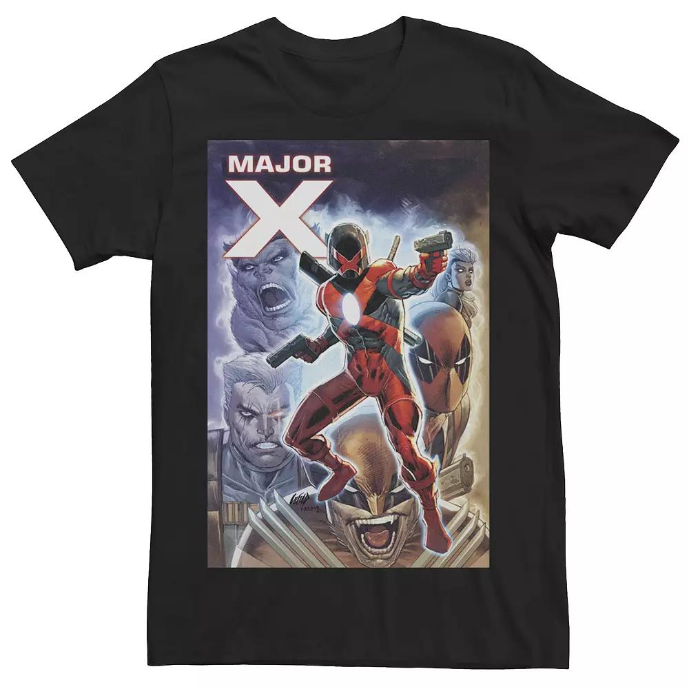 Men's Marvel Major X Issue #1 Of 6 Comic Book Cover Tee, Size: XL, Black Product Image
