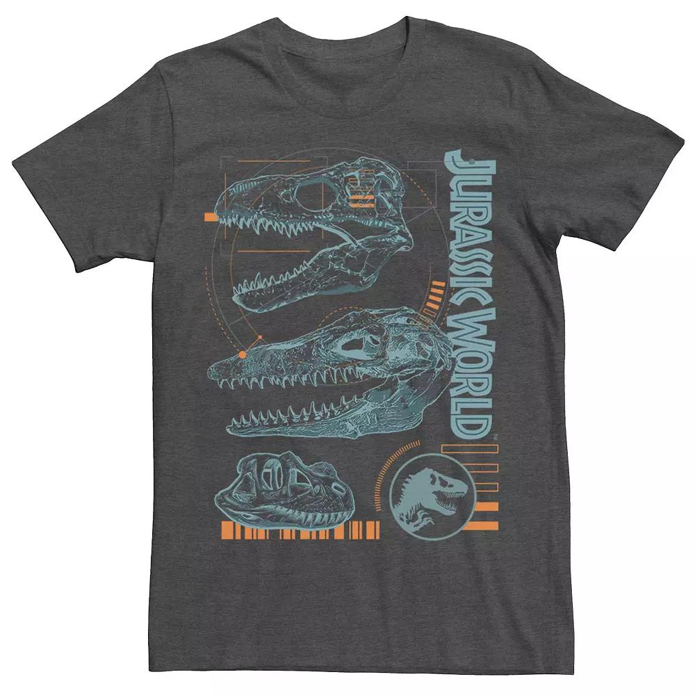 Men's Jurassic World Two Dinosaur Skull Schematic Tee,  Product Image