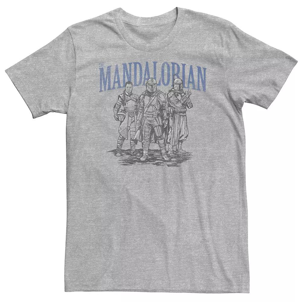 Big & Tall Star Wars: The Mandalorian Sketch Grop Portrait Tee, Men's,  Product Image