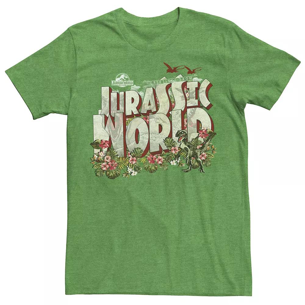 Men's Jurassic World Tropical Raptor Postcard Tee,  Product Image