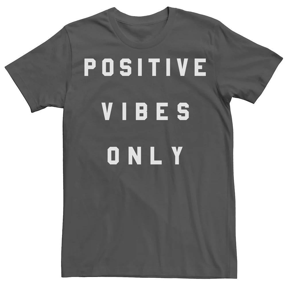 Men's "Positive Vibes Only" Simple Text Tee,  Product Image