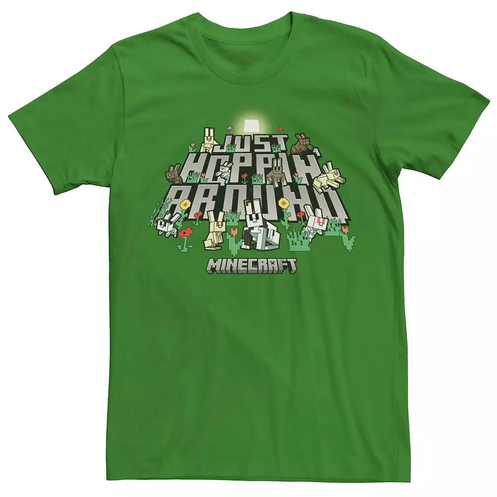 Men's Minecraft Easter Just Hoppin' Around Rabbit Graphic Tee,  Product Image