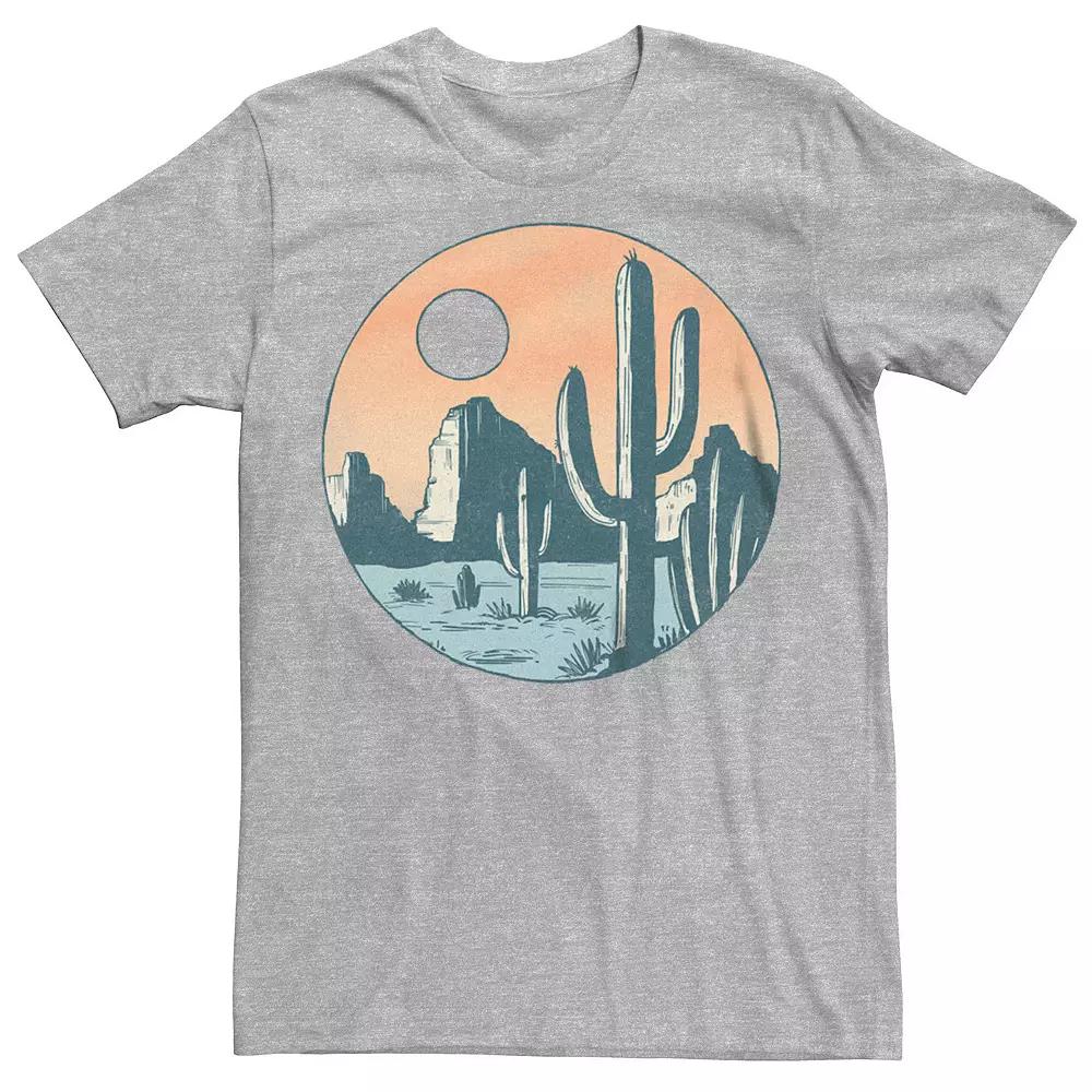 Men's Cacti Desert Landscape Sunset Graphic Tee,  Product Image