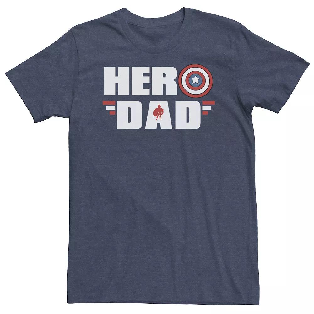 Big & Tall Marvel Father's Day Captain America Shield Hero Dad Logo Tee, Men's,  Product Image