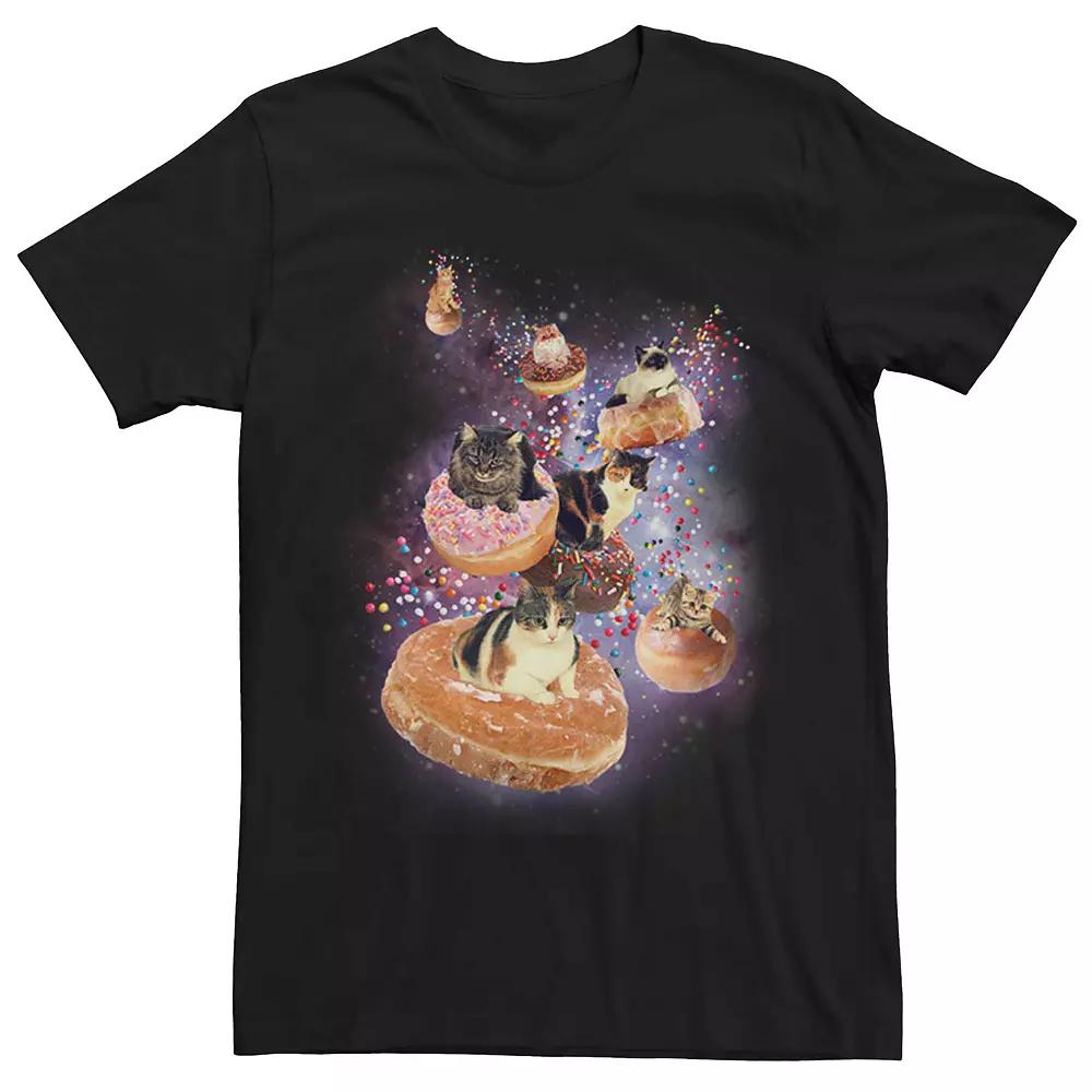 Men's Space Cat Donut Race Graphic Tee,  Product Image