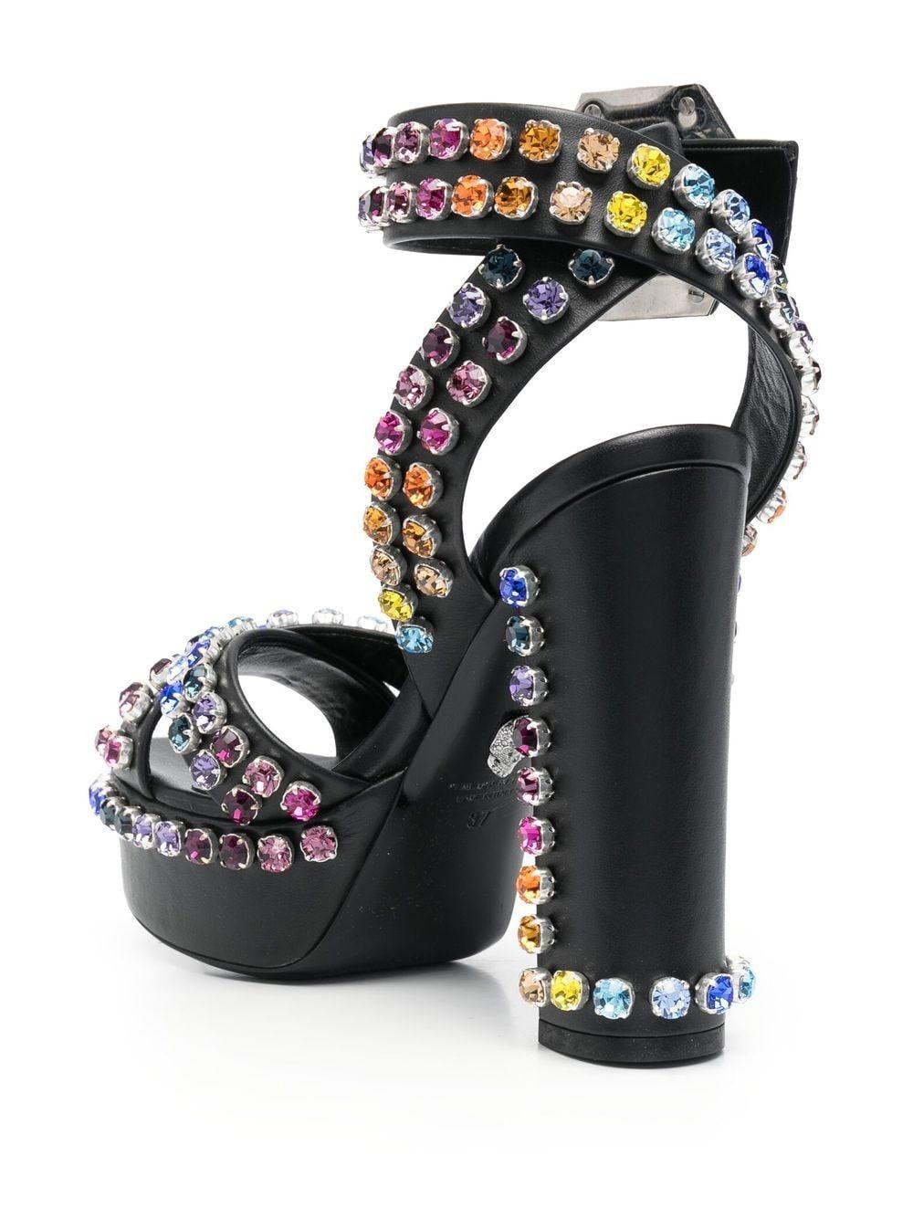 135mm crystal-embellished platform sandals Product Image
