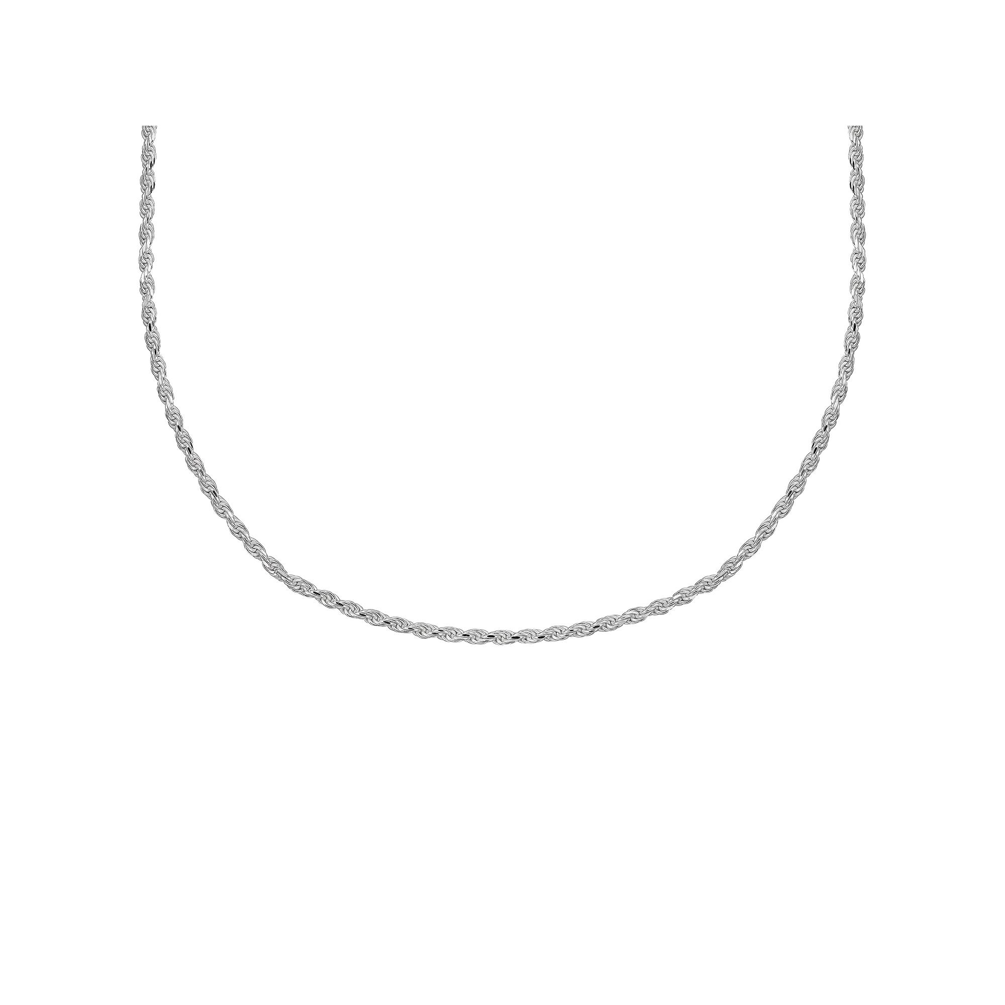 PRIMROSE Sterling Silver Diamond Cut Rope Chain, Women's, Size: 20" Product Image