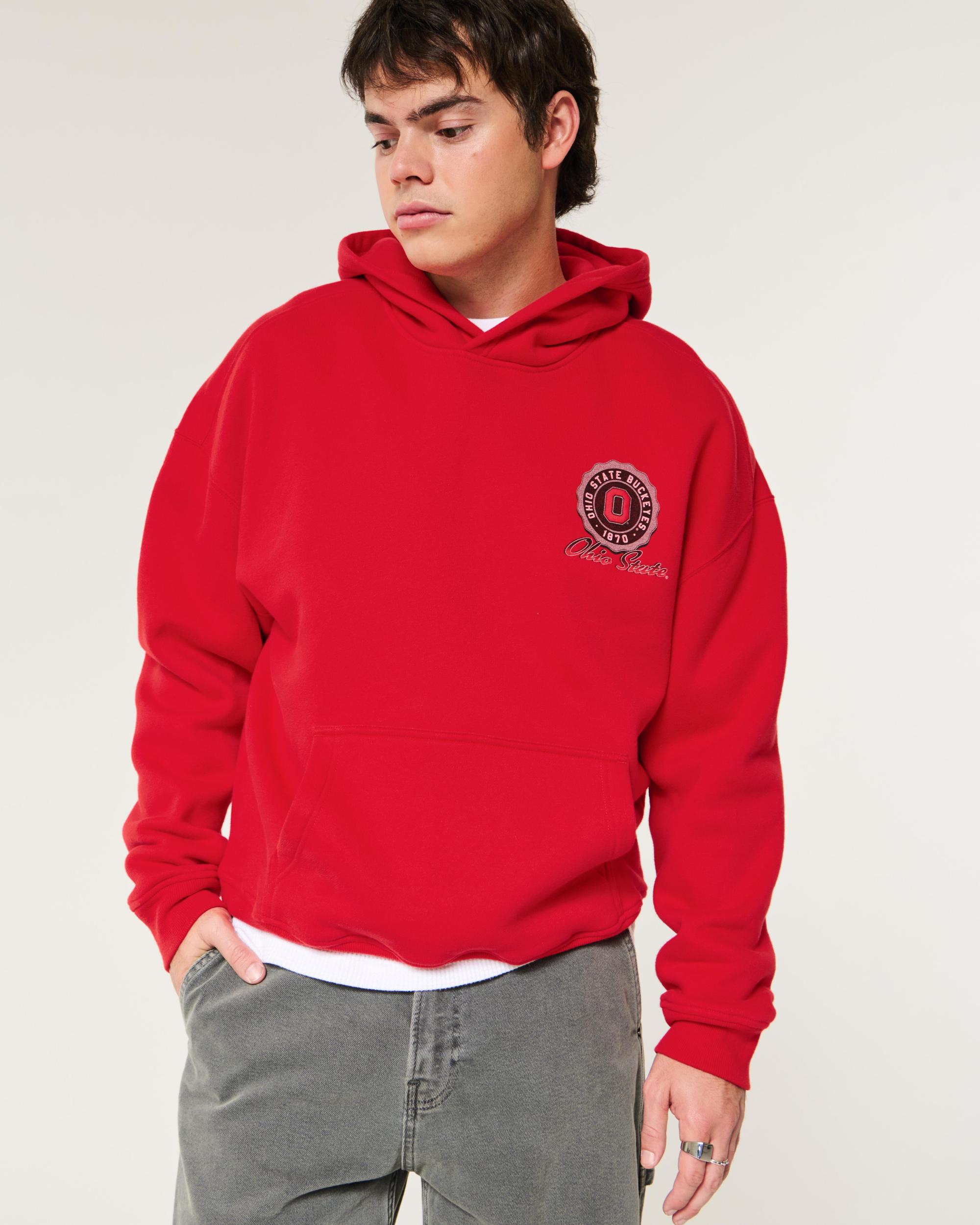 Boxy UConn Graphic Hoodie Product Image