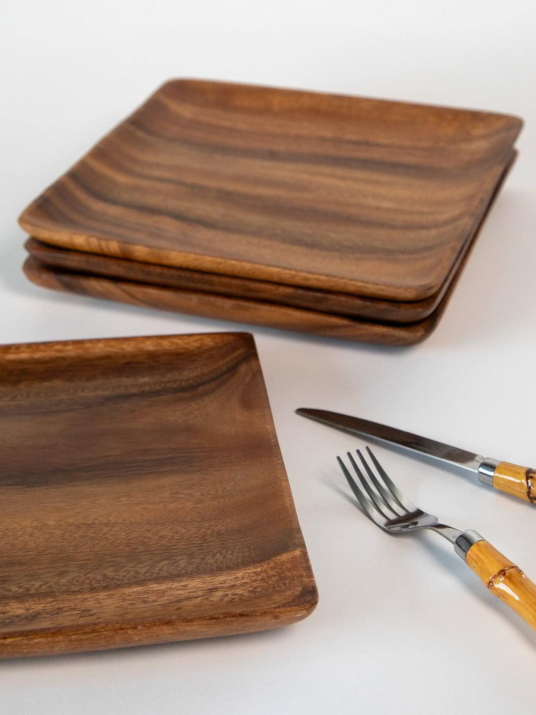 Acacia Plates, Set of 4 Product Image