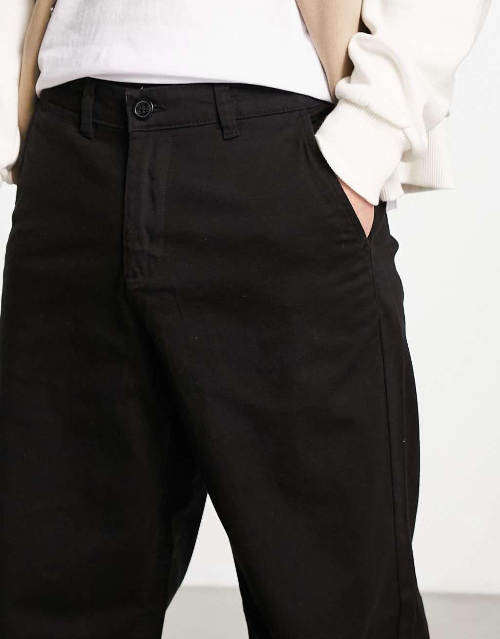 ADPT wide fit chinos in black Product Image