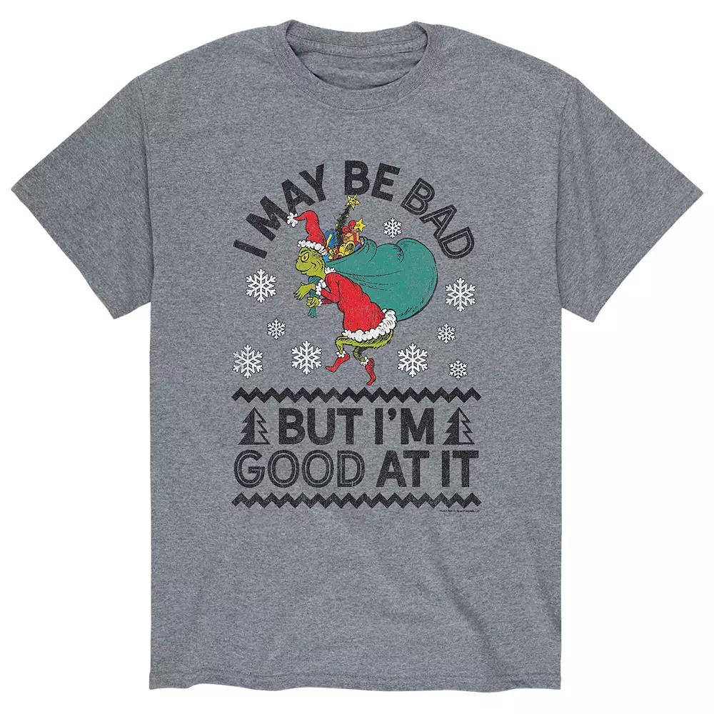 Men's Dr. Seuss The Grinch Bad Good Tee,  Product Image