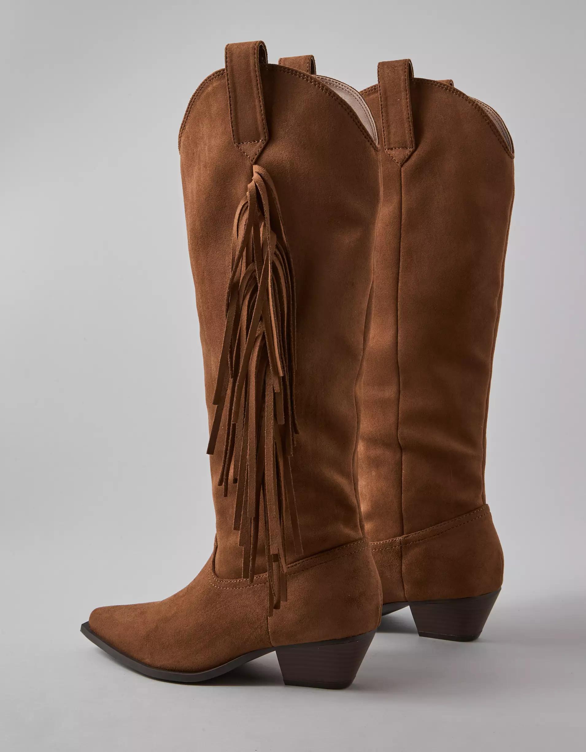 AE Western Fringe Knee High Boot Product Image
