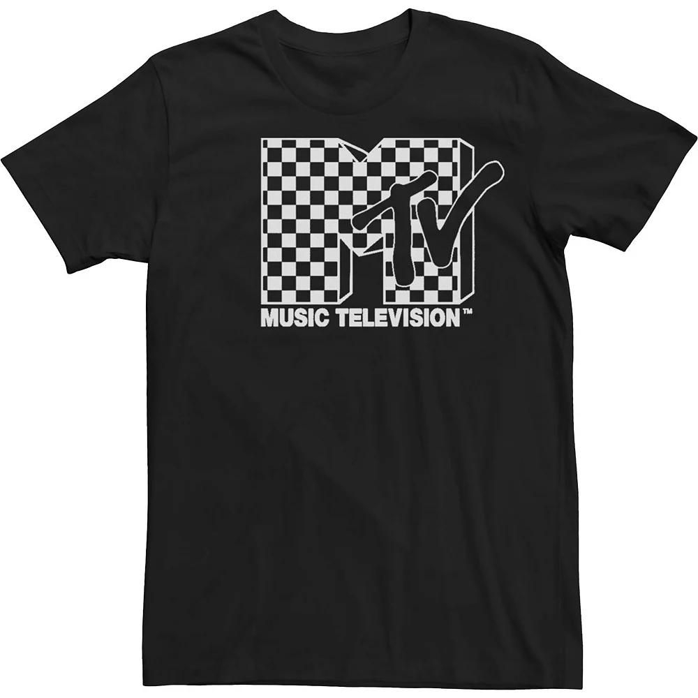 Big & Tall MTV Bright Checkered Mtv Logo Tee, Men's,  Product Image