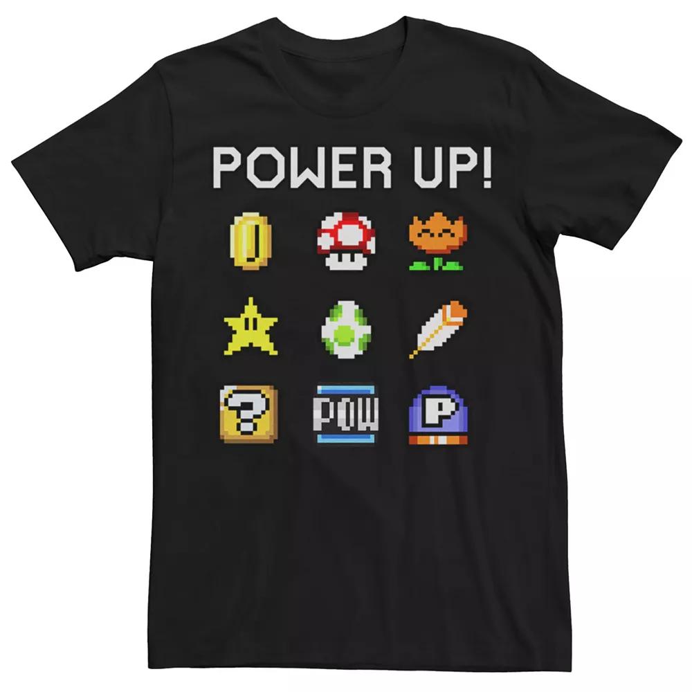 Men's Nintendo Super Mario Power Up Items Tee,  Product Image