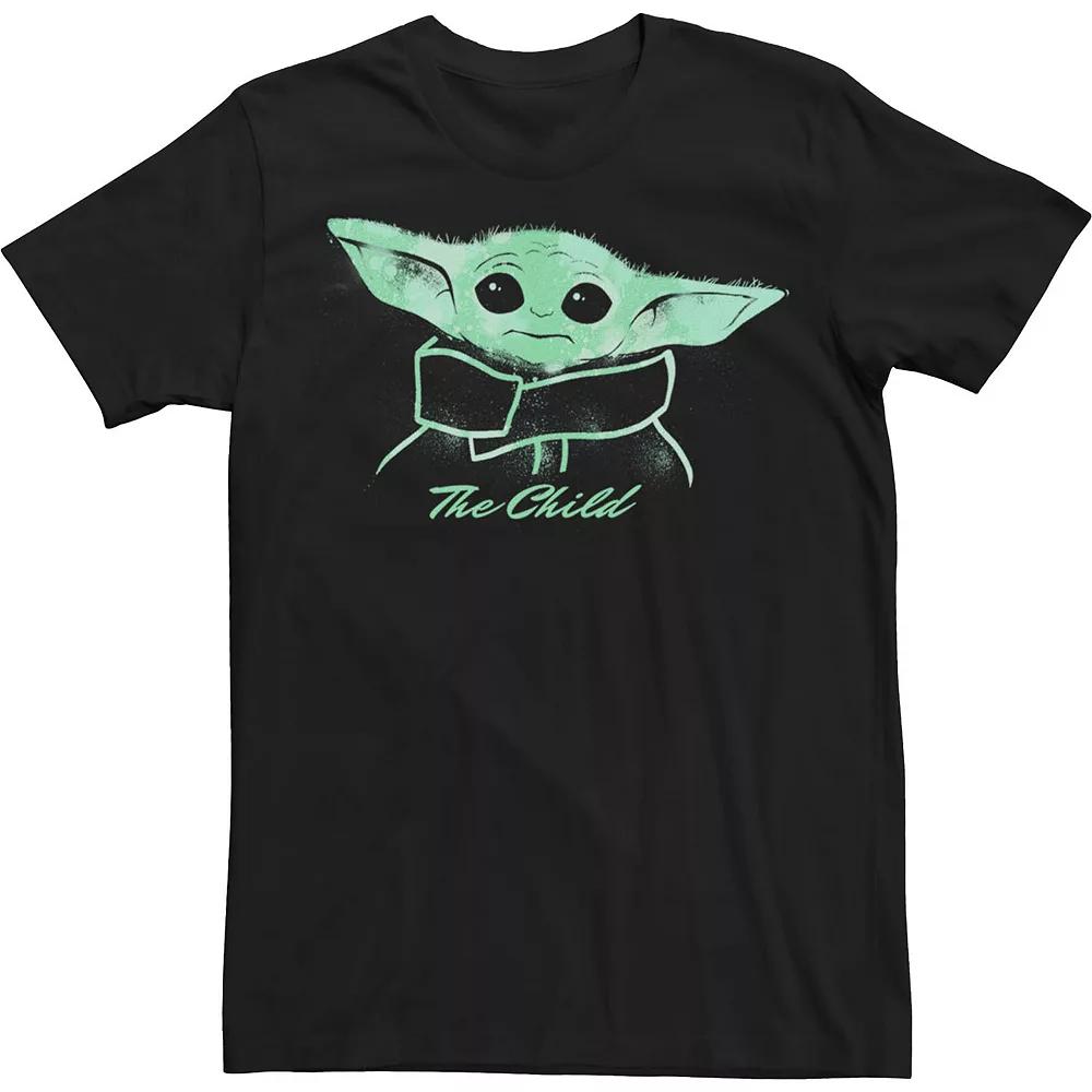 Men's Star Wars Painted The Child aka Baby Yoda Poster Tee, Size: Medium, Black Product Image