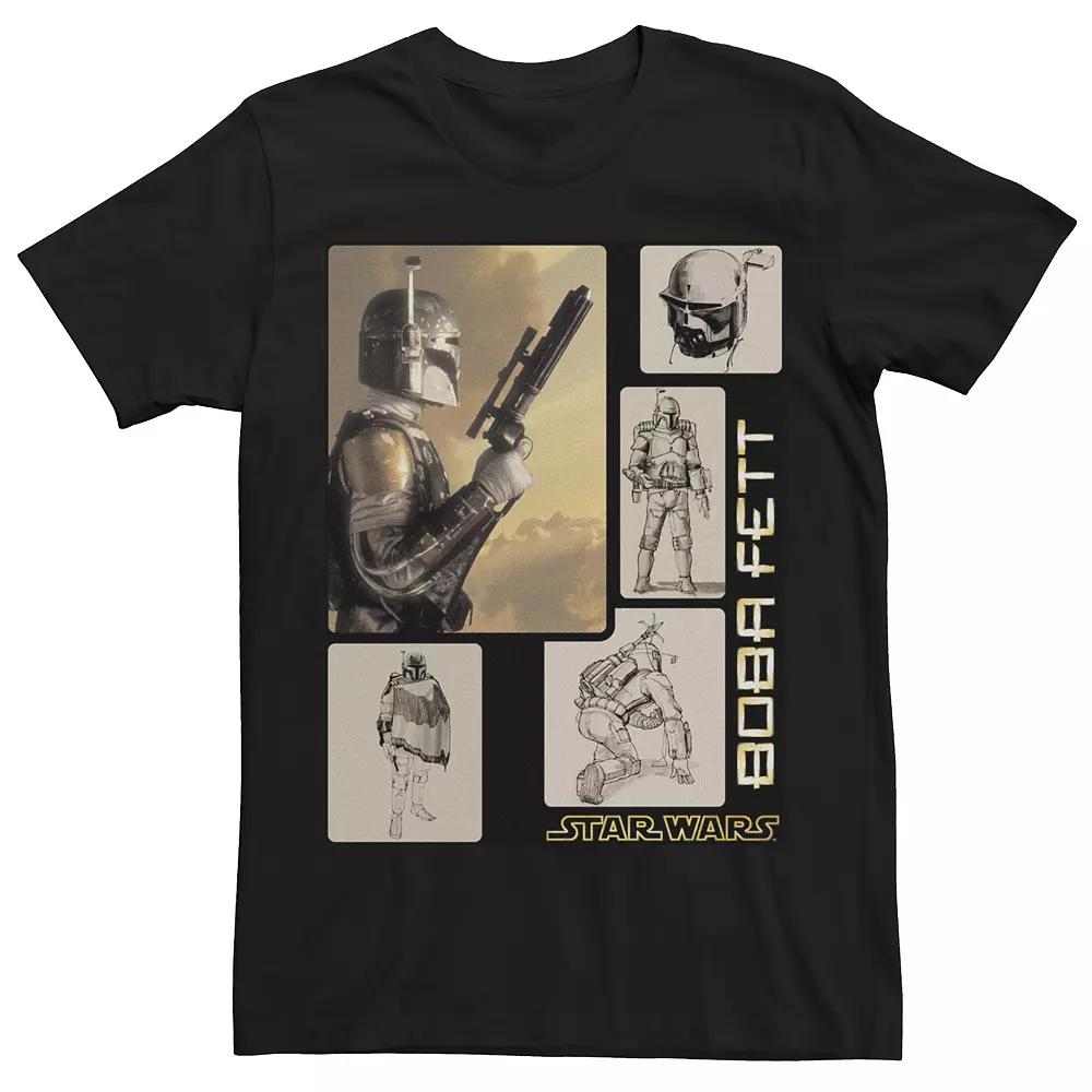 Men's Star Wars Boba Fett Concept Sketch Panel Short Sleeve Tee,  Product Image