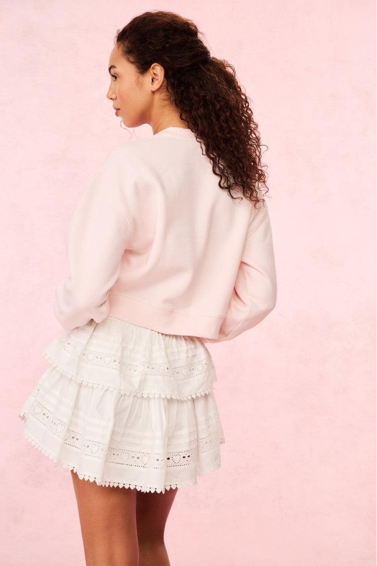 Ruffle Mini Heart Eyelet Lace Skirt Product Image