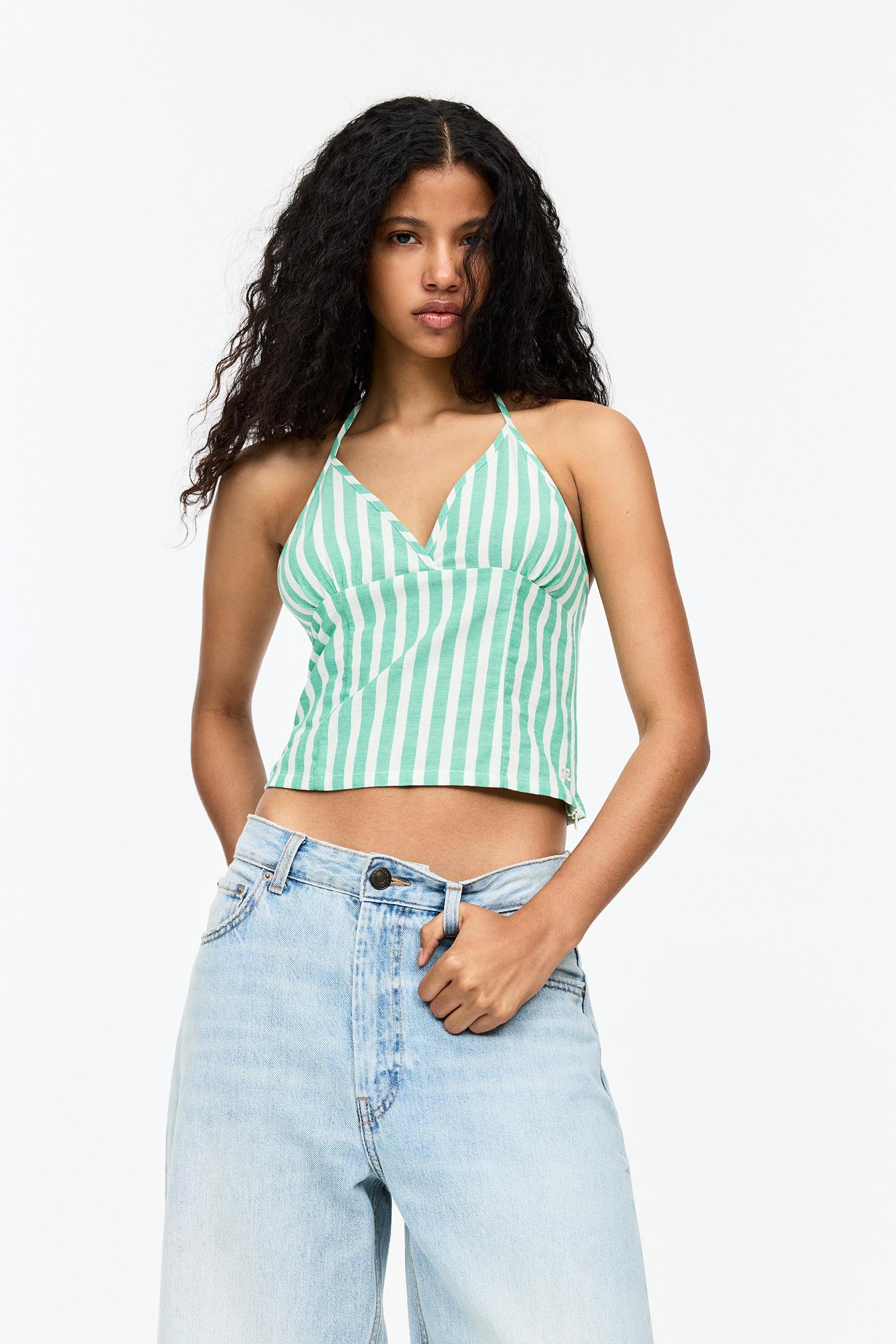 Striped halter top Product Image