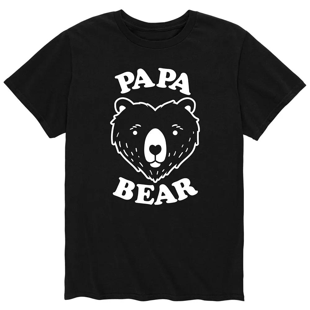 Men's Papa Bear Valentine's Day Graphic Tee,  Product Image