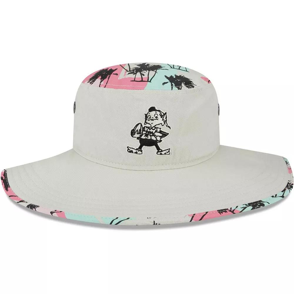 Men's New Era Khaki Cleveland Browns Retro Beachin' Bucket Hat, Beig K Product Image