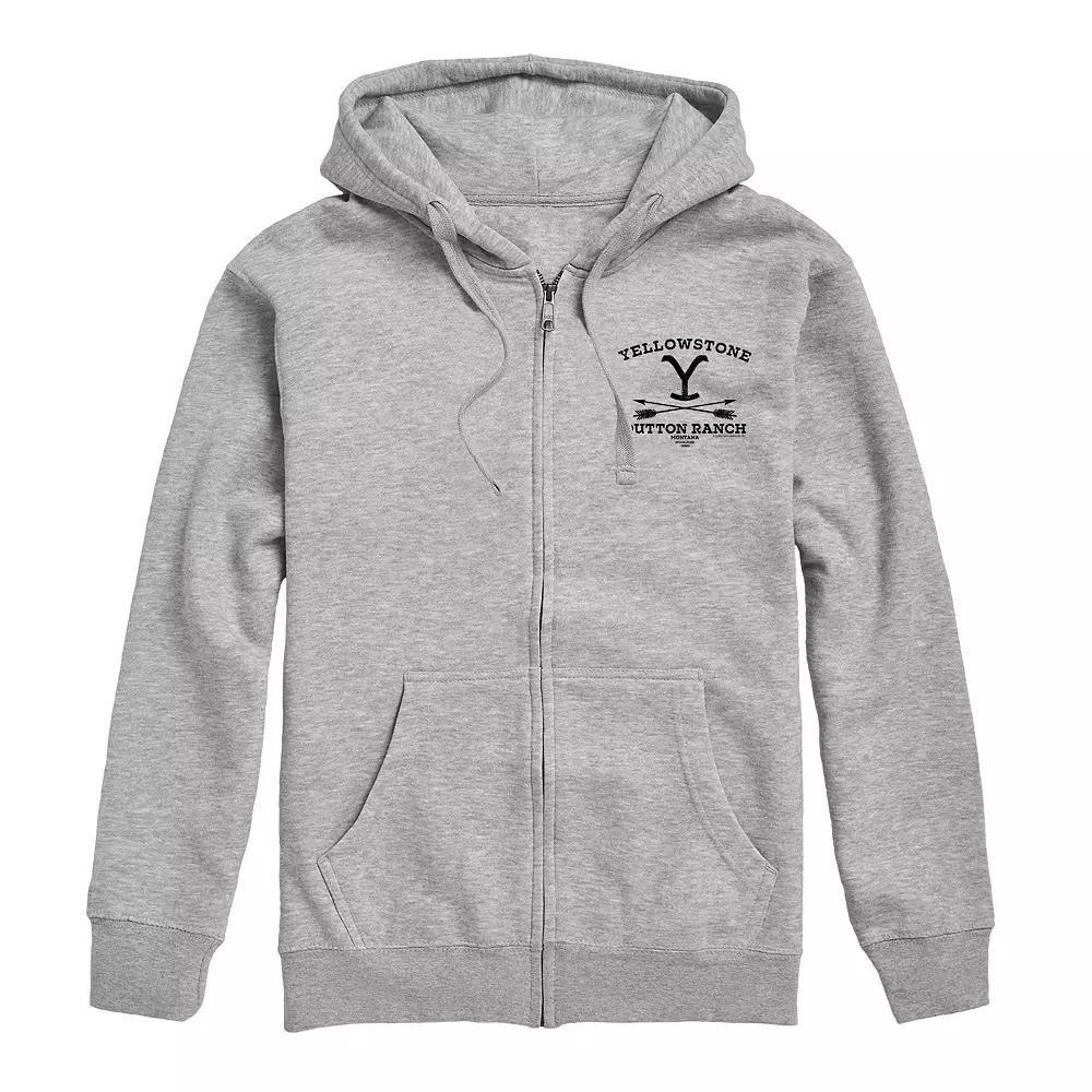 Men's Yellowstone Stone Dutton Zip Hoodie,  Product Image