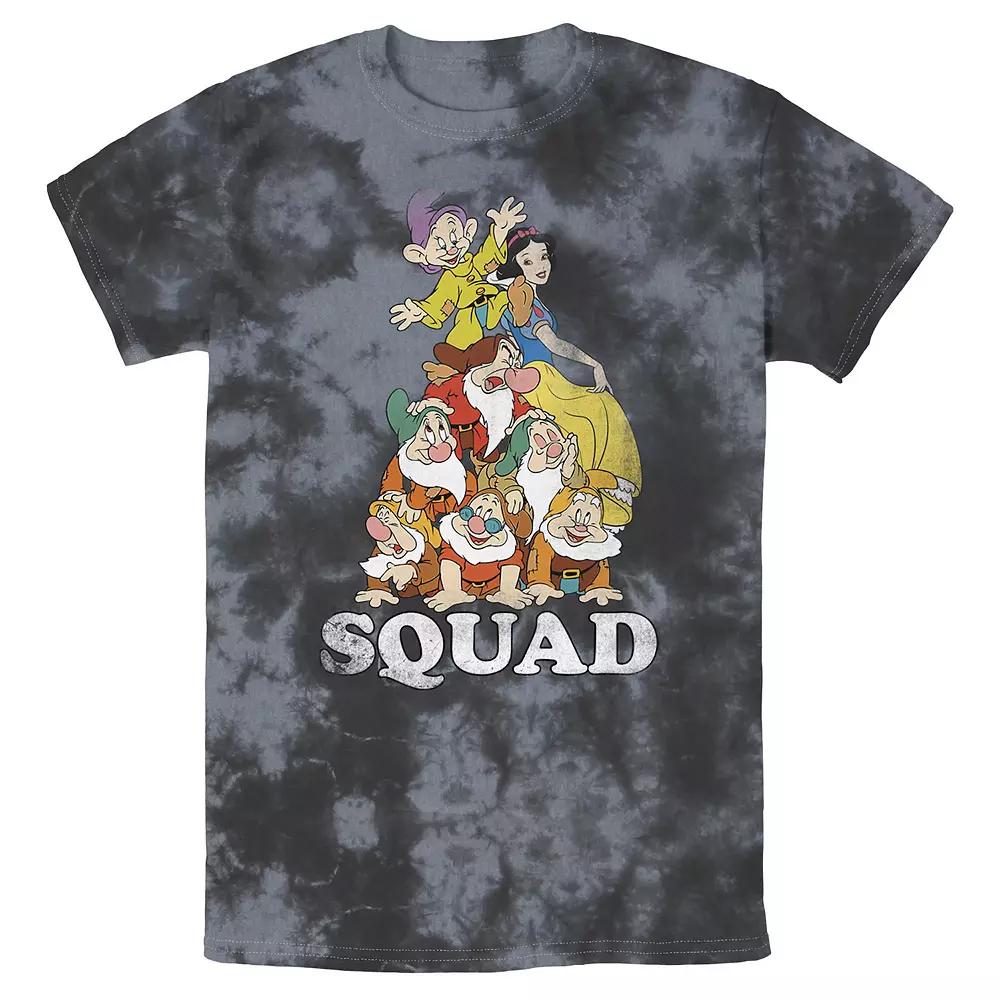 Men's Disney Snow White Seven Dwarves Squad Pile Bomabrd Wash Tee, Size: Medium, White Blue Product Image