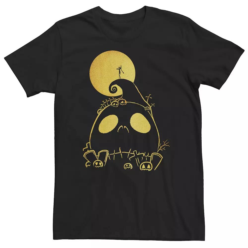 Big & Tall Disney The Nightmare Before Christmas Jack Skellington Cemetery Line Art Tee, Men's,  Product Image