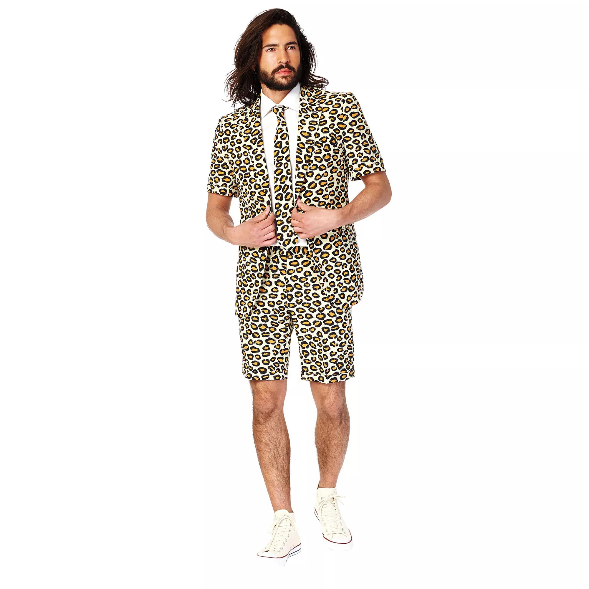 Men's OppoSuits Slim-Fit Novelty Short Sleeve Suit & Tie Set,  Product Image