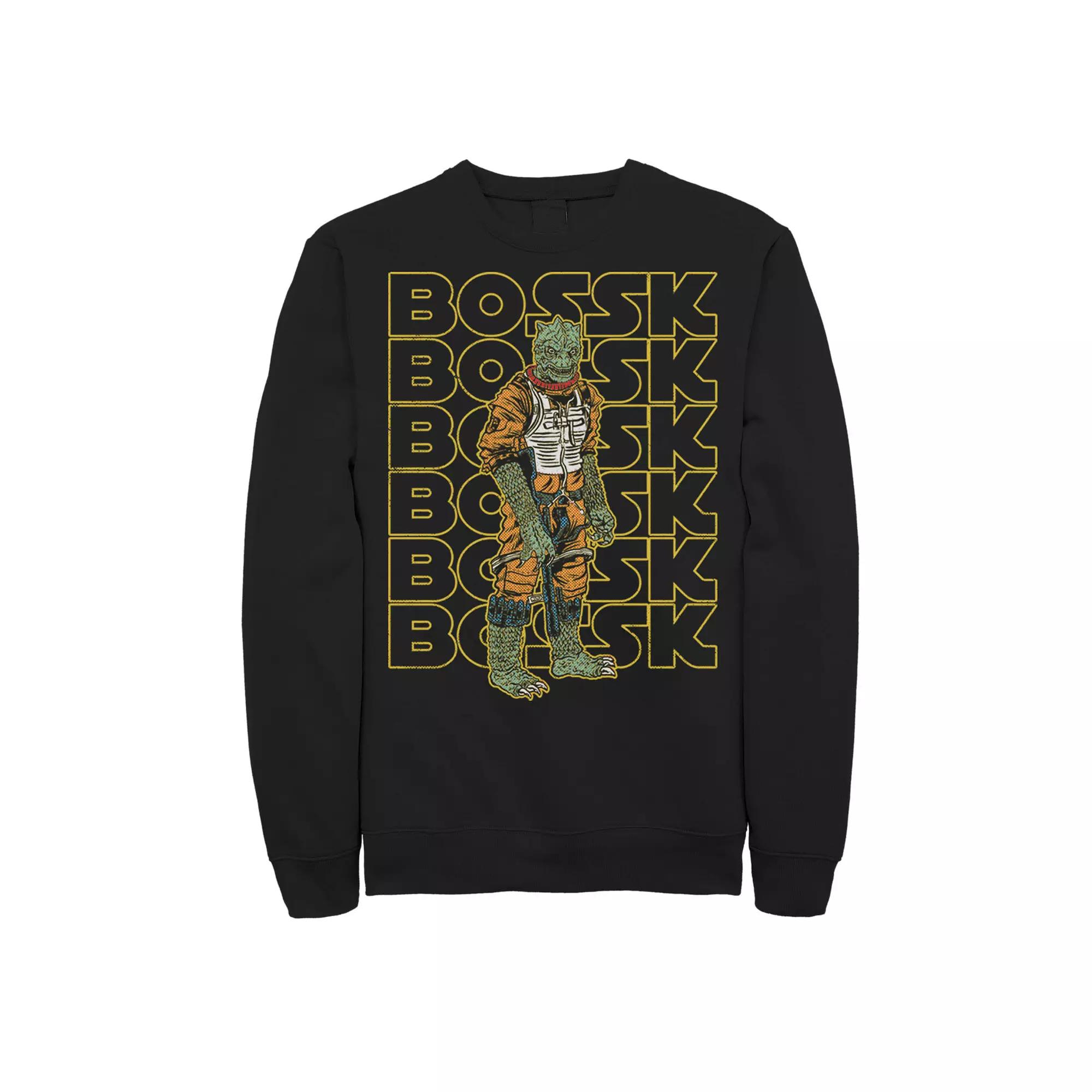 Men's Star wars Bossk Word Stack Portrait Sweatshirt,  Product Image
