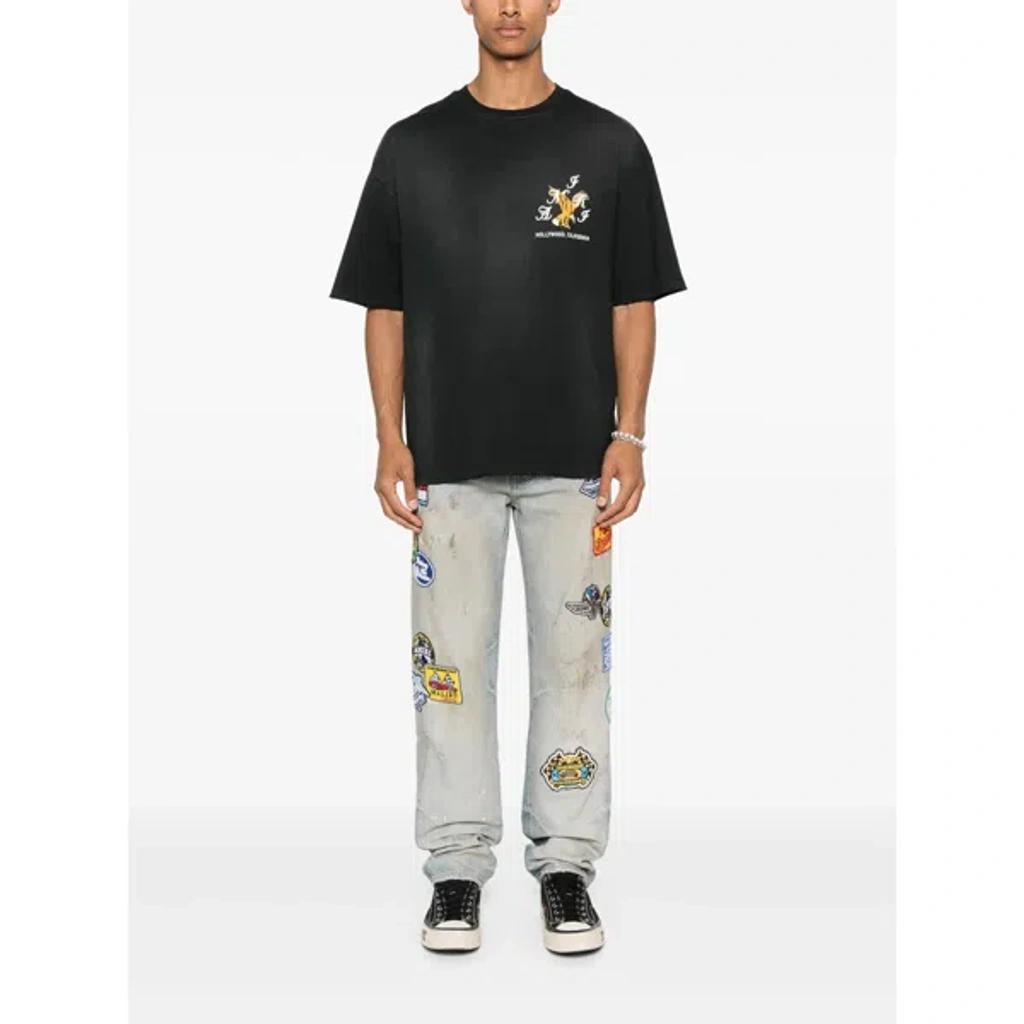 Black 'AMIRI' Eagle Oversized T-shirt Product Image
