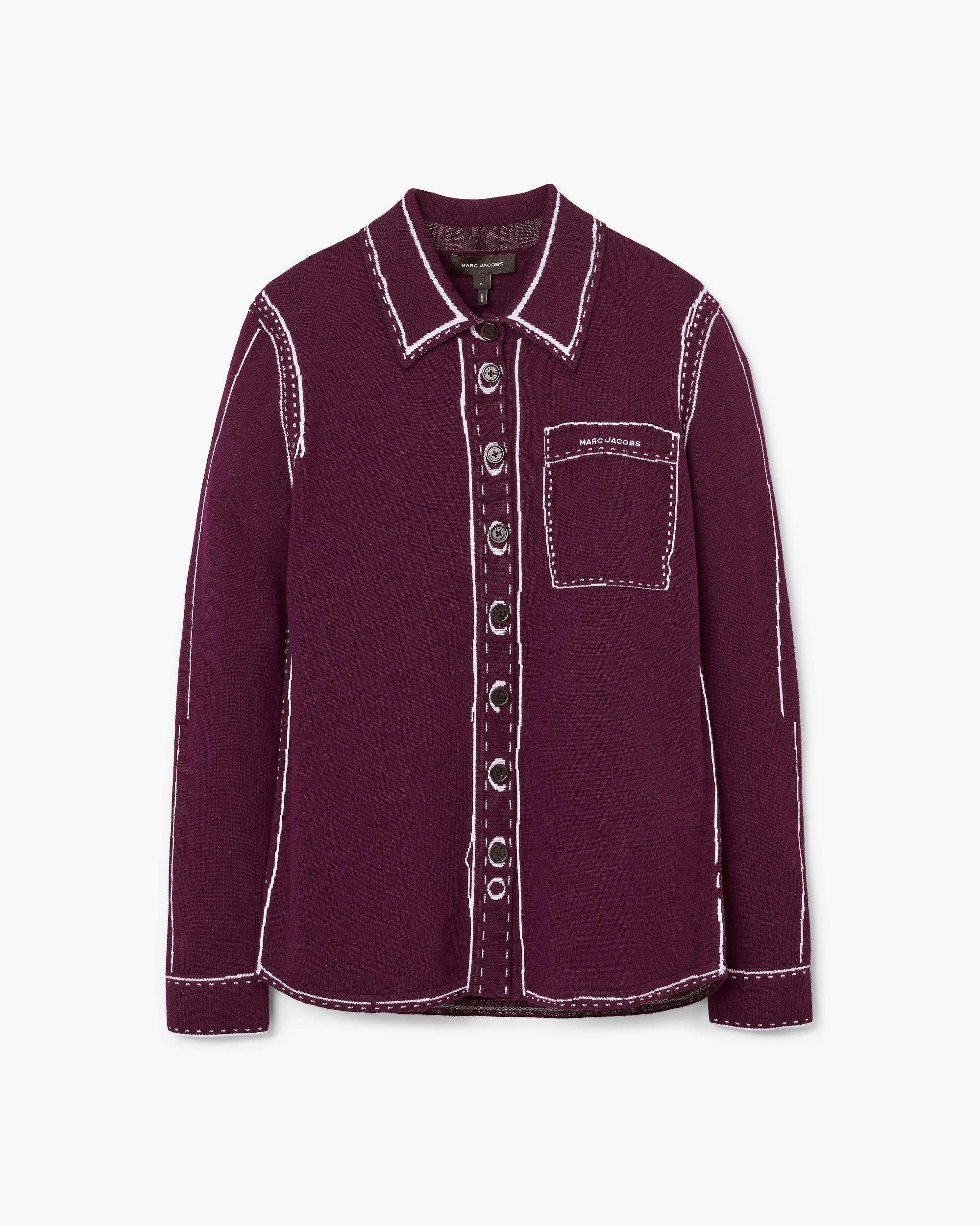 Trompe L'Oeil Knit Button Down Product Image