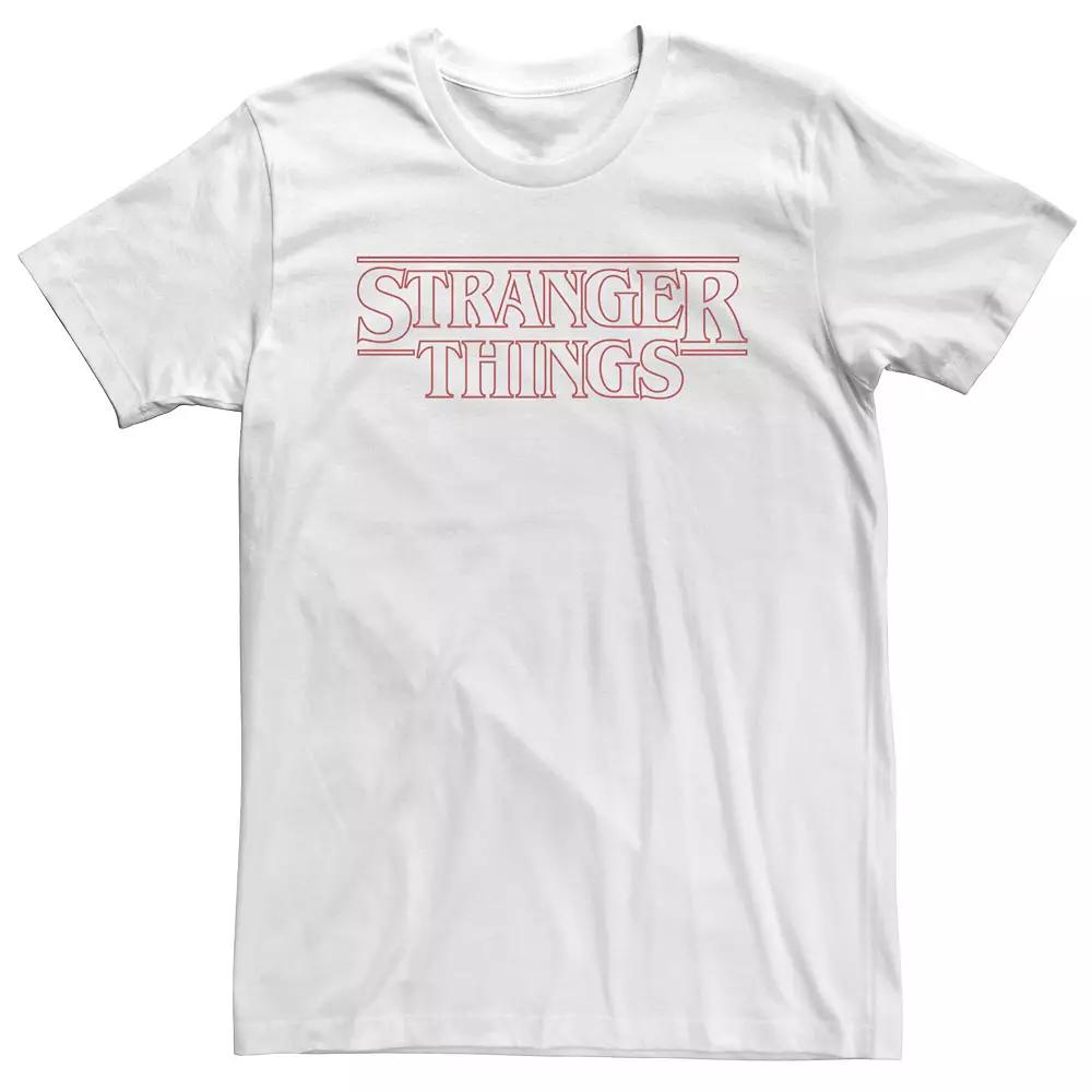 Big & Tall Netflix Stranger Things Outline Logo Tee, Men's,  Product Image