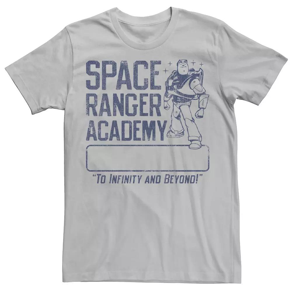 Disney / Pixar's Toy Story Men's Space Ranger Academy Badge Tee, Size: Small, Silver Product Image