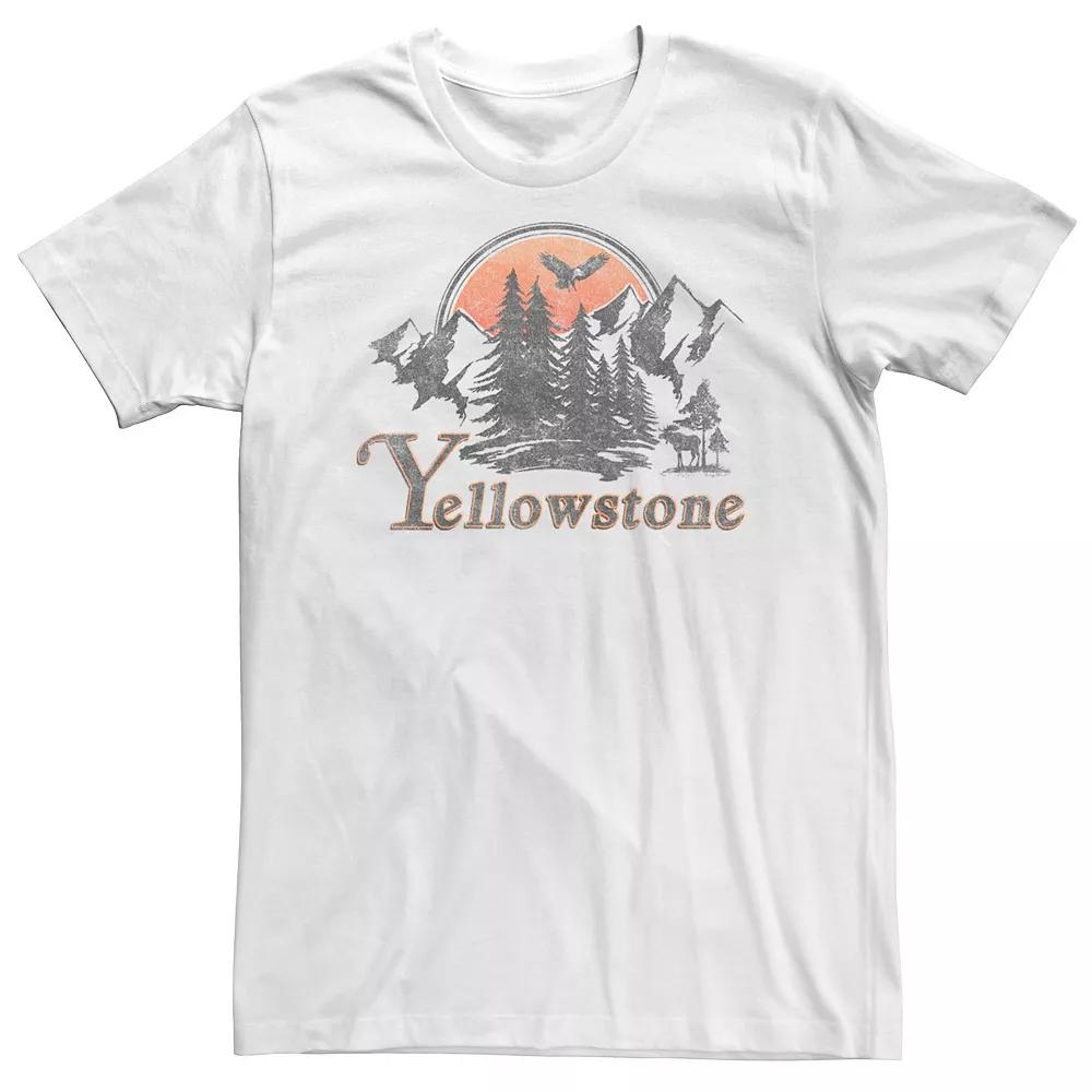 Big & Tall Yellowstone Mountains Graphic Tee, Men's,  Product Image