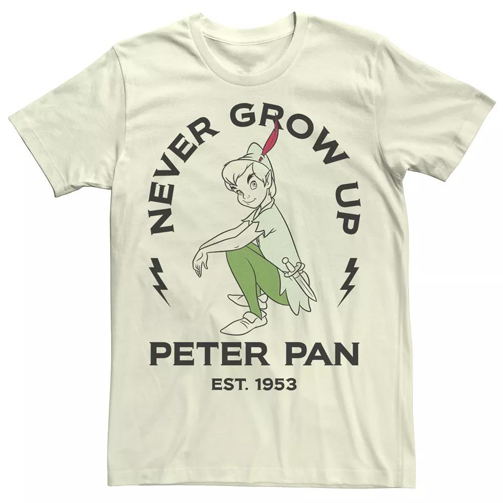 Disney's Tinkerbell Peter Pan Text Men's Tee, Size: XL, Natural Product Image