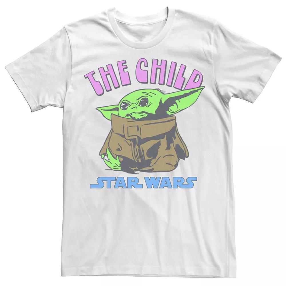 Men's Star Wars The Mandalorian The Child Red Text Portrait Tee,  Product Image