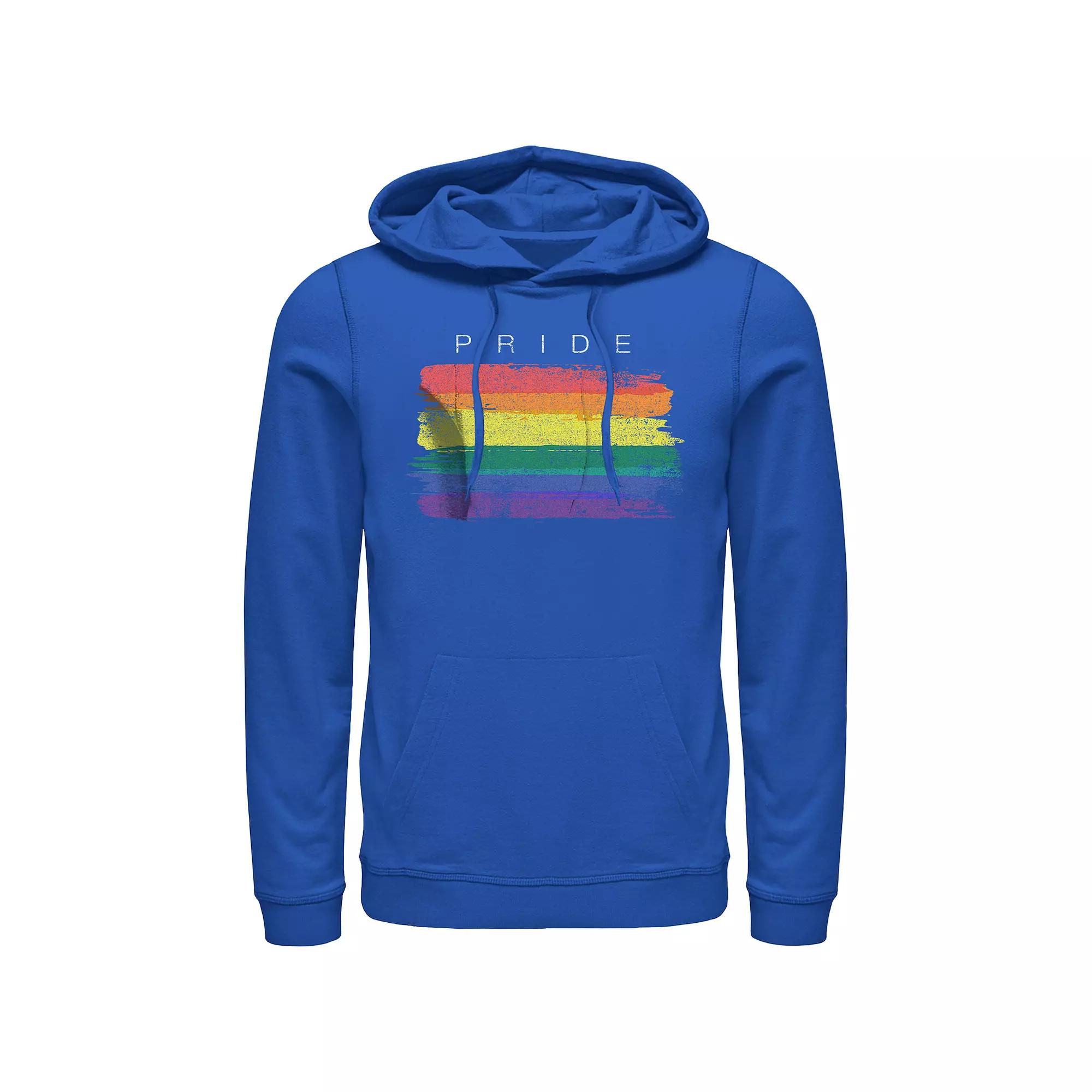 Men's Pride Flag Brush Strokes Graphic Hoodie,  Product Image
