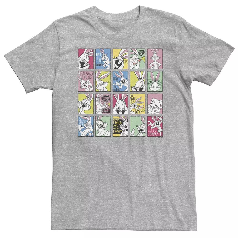 Big & Tall Looney Tunes Bugs Bunny Portrait Box Up Tee, Men's,  Product Image