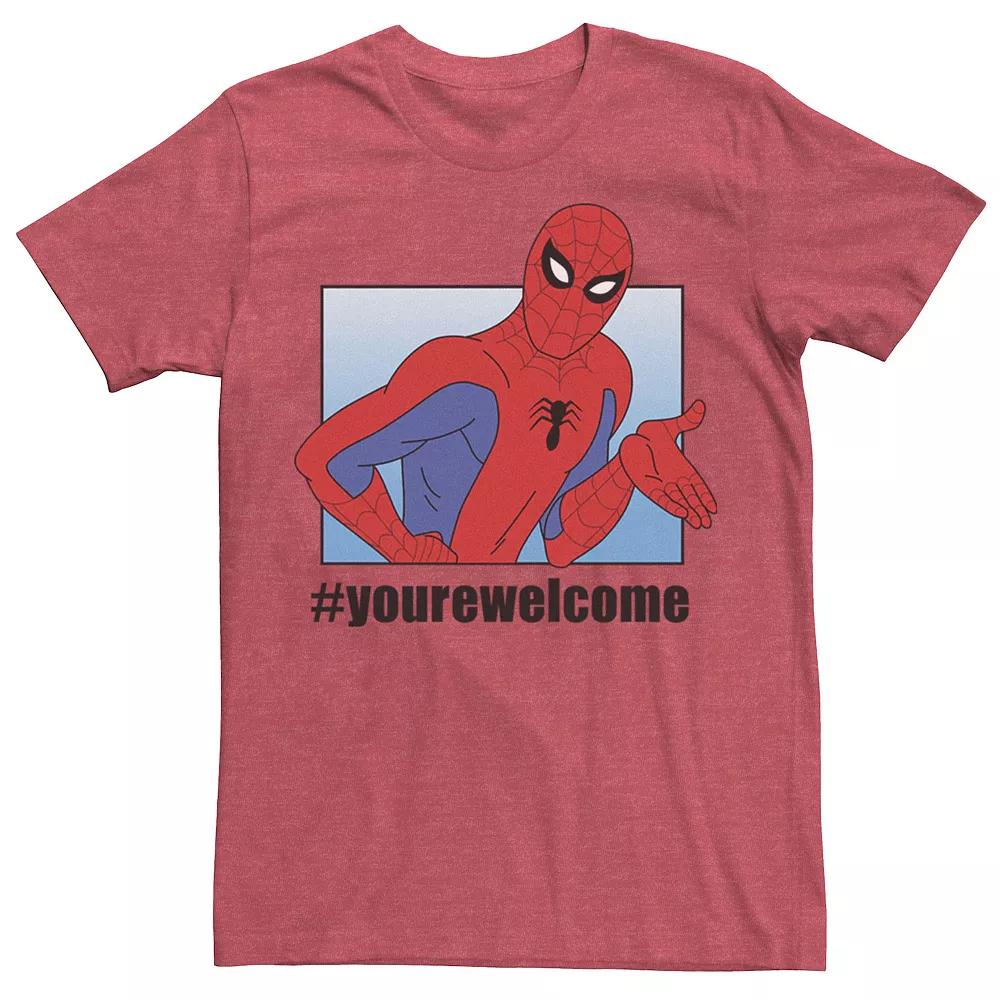 Men's Marvel Spider-Man #yourwelcome Vintage Panel Poster Graphic Tee,  Product Image