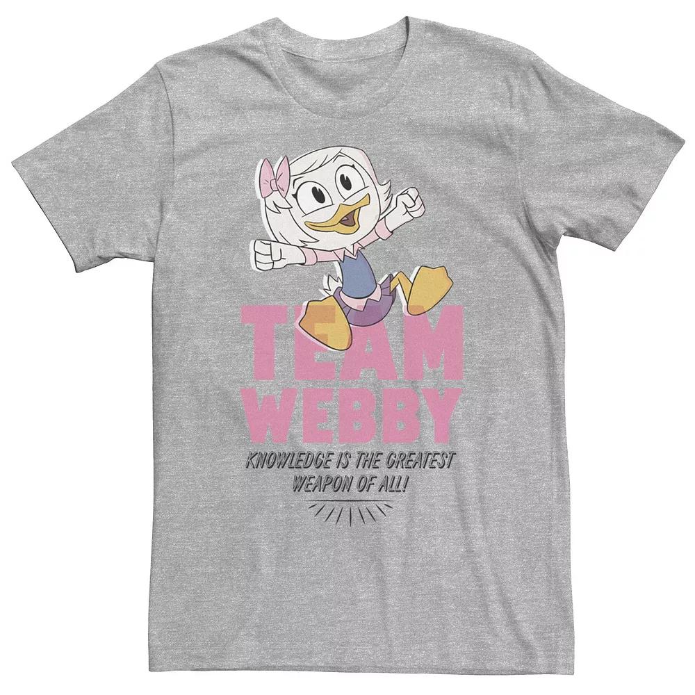 Disney's DuckTales Team Webby Men's Knowledge Is The Greatest Weapon Tee, Size: Medium, Athletic Grey Product Image