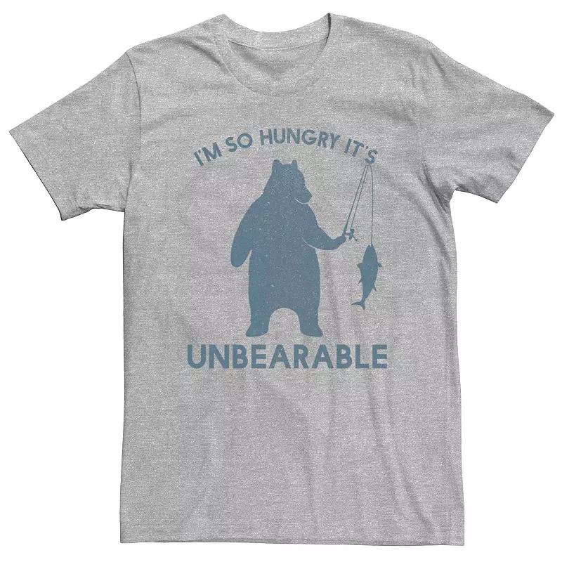 Men's So Hungry Bear Fishing Graphic Tee,  Product Image