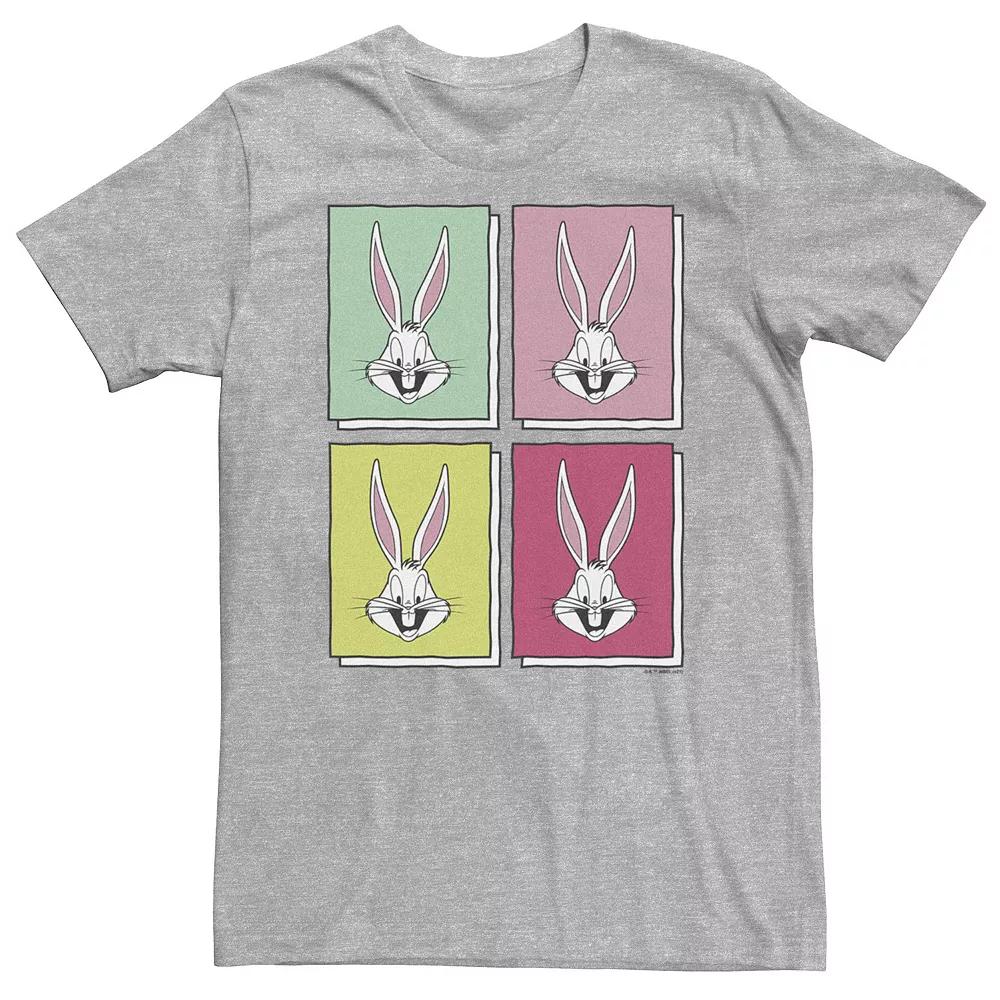 Big & Tall Looney Tunes Bugs Bunny Colored Boxed Portraits Tee, Men's,  Product Image