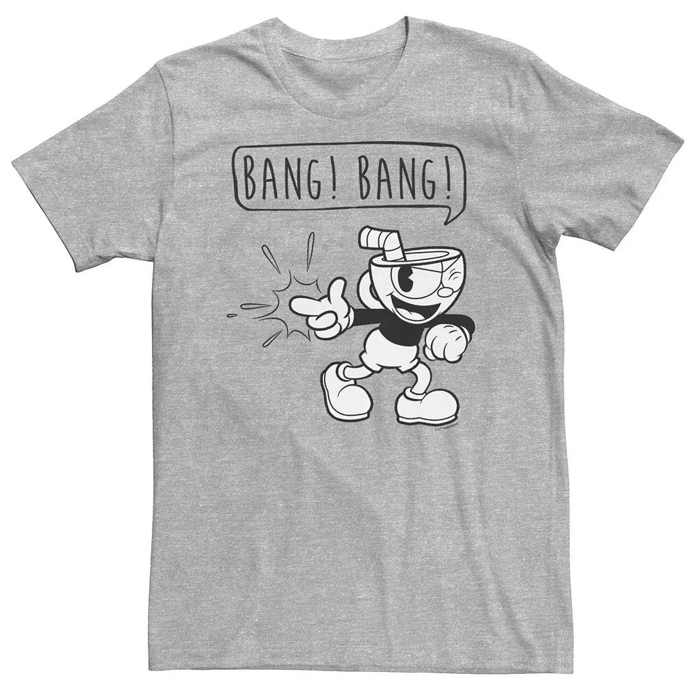Big & Tall Cuphead Bang Bang Finger Gun Outline Tee, Men's,  Product Image