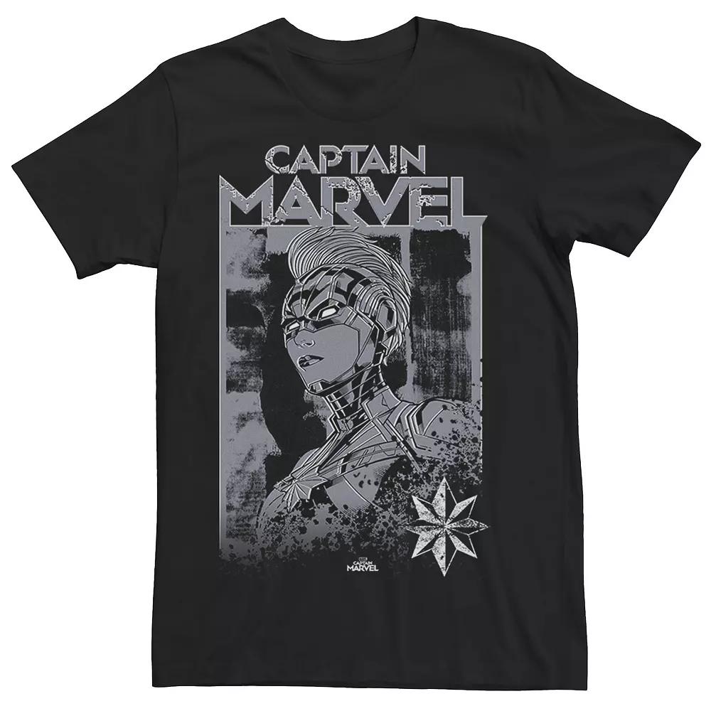 Men's Marvel Captain Marvel Distressed Stamp Portrait Graphic Tee,  Product Image