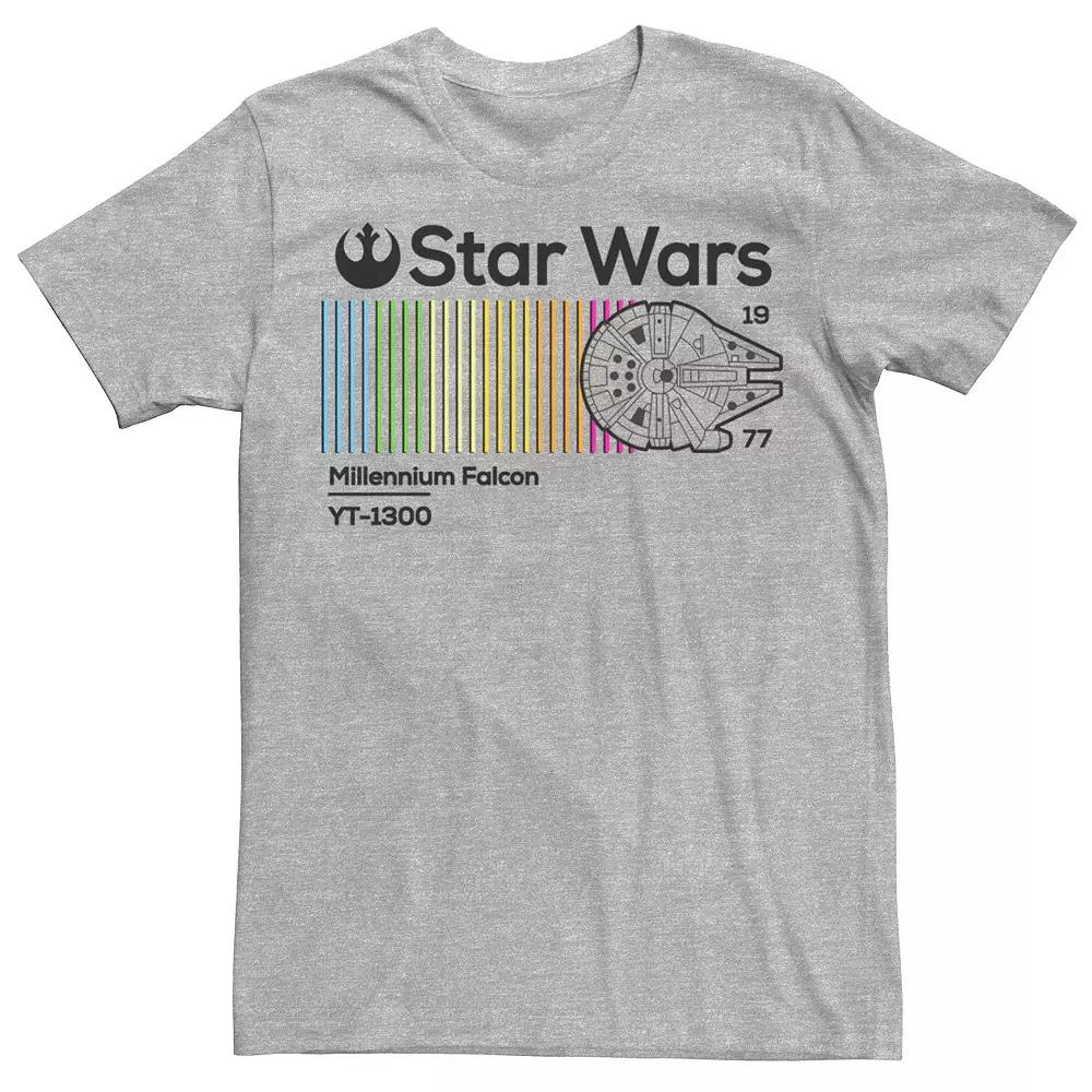 Men's Star Wars Millennium Falcon Rainbow Streaks Tee,  Product Image