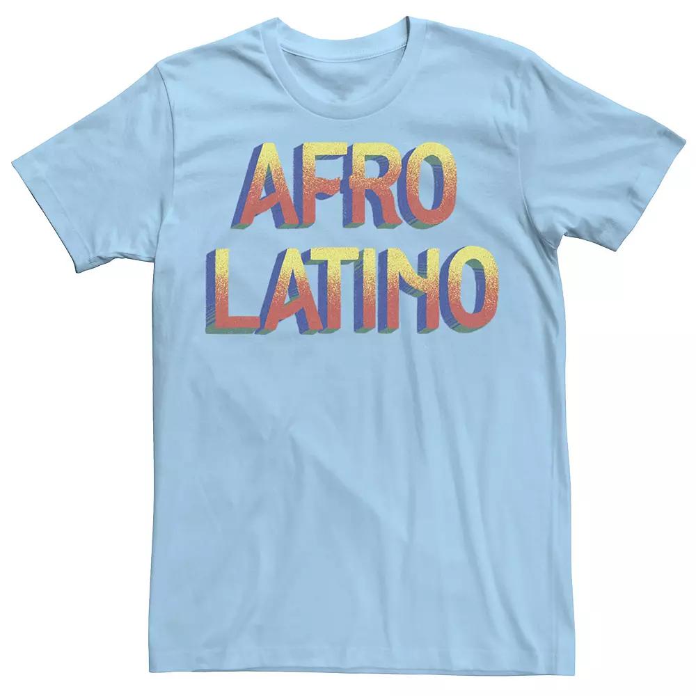 Men's Afro Latino Text Tee,  Product Image