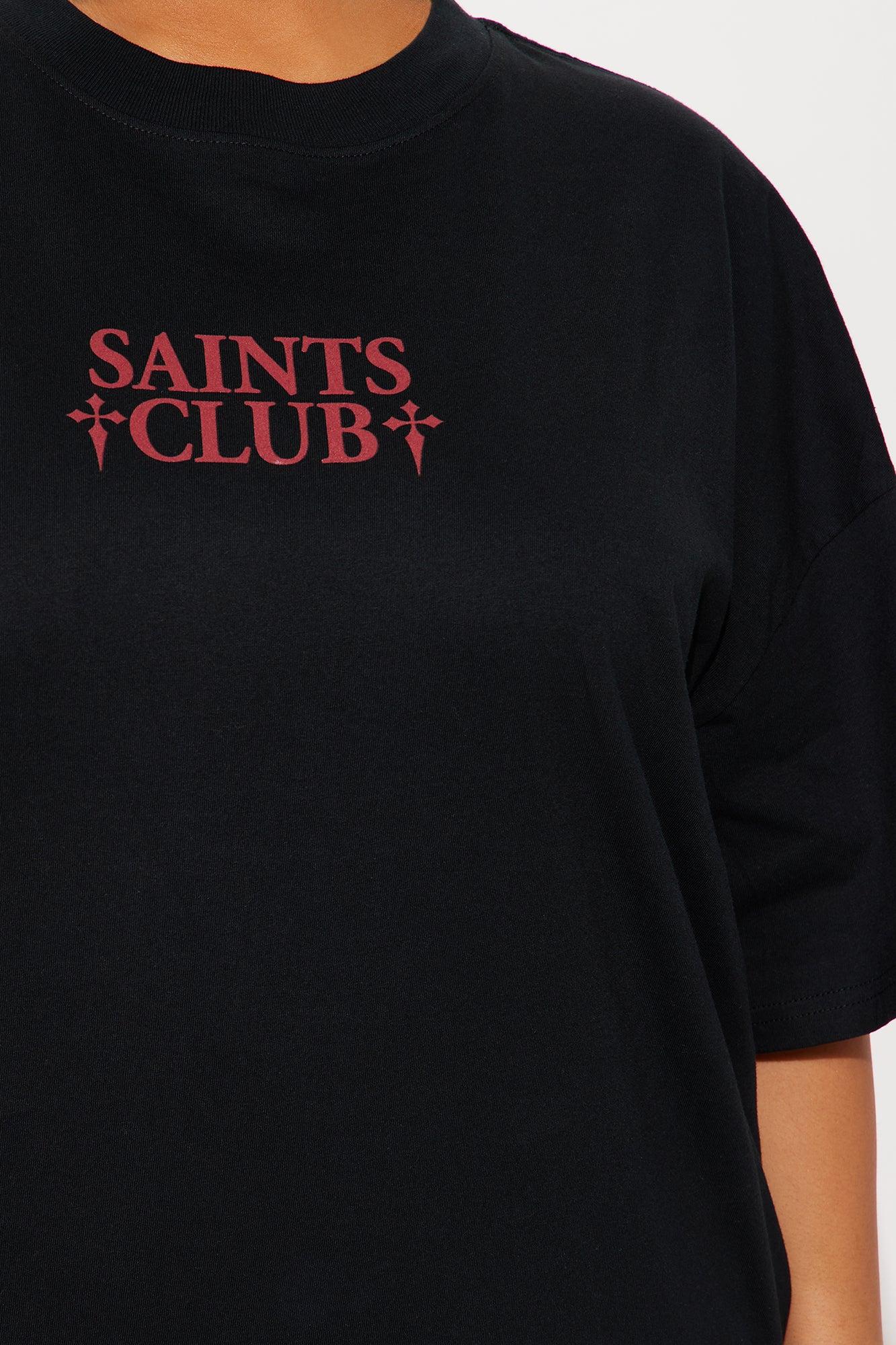 Saints Club Washed Tee - Black Female Product Image