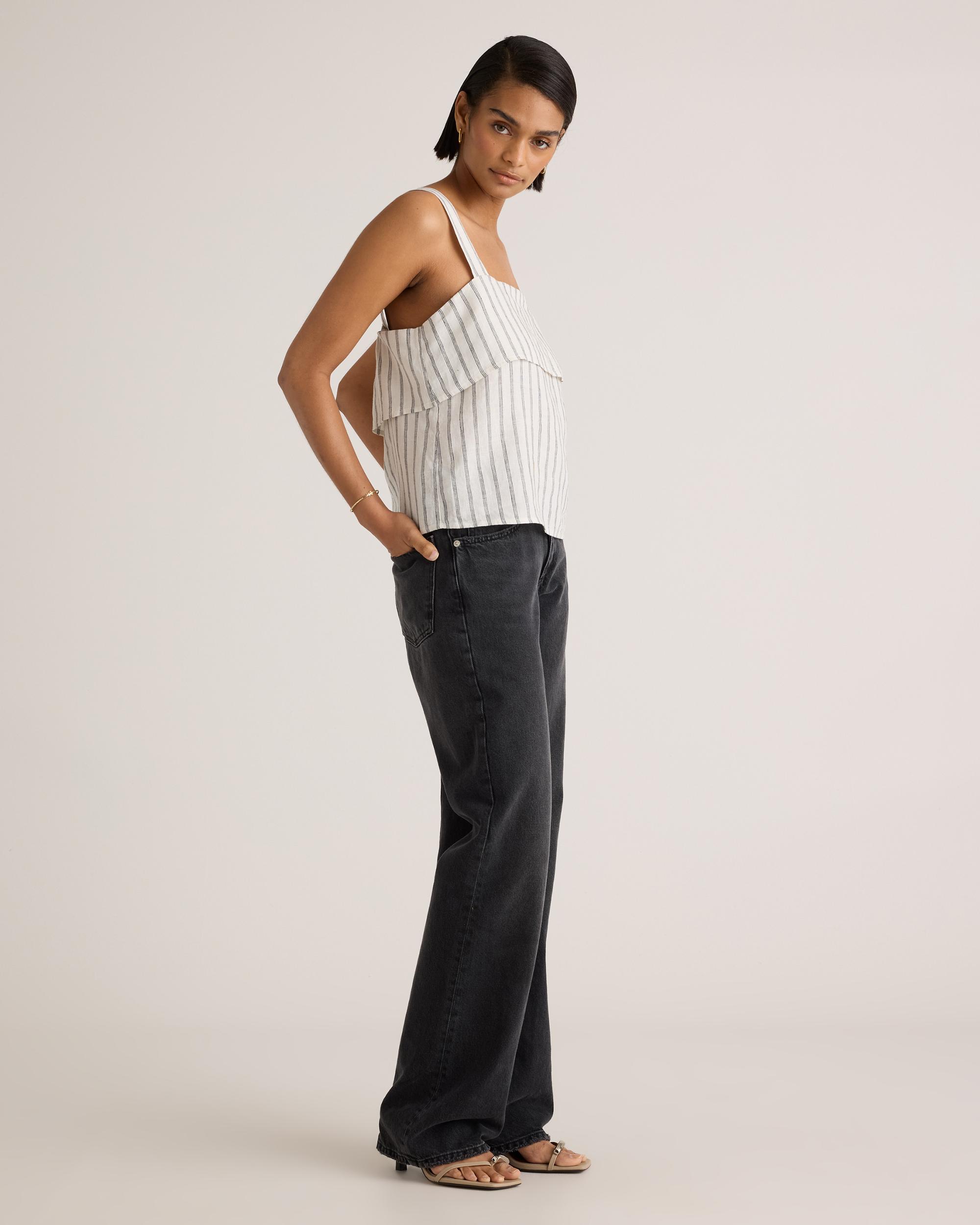 Quince | Women's 100% European Linen Square Neck Tank Top Product Image